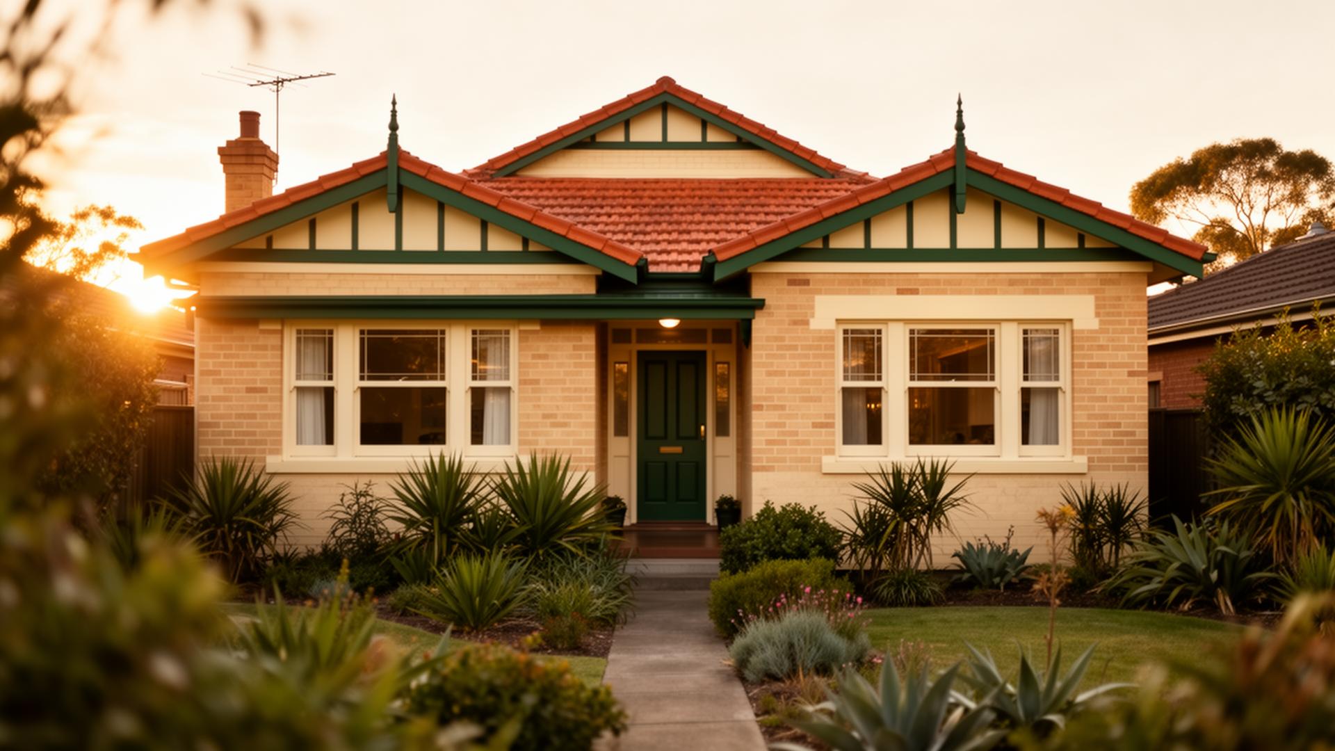 A warm Australian home at golden hour